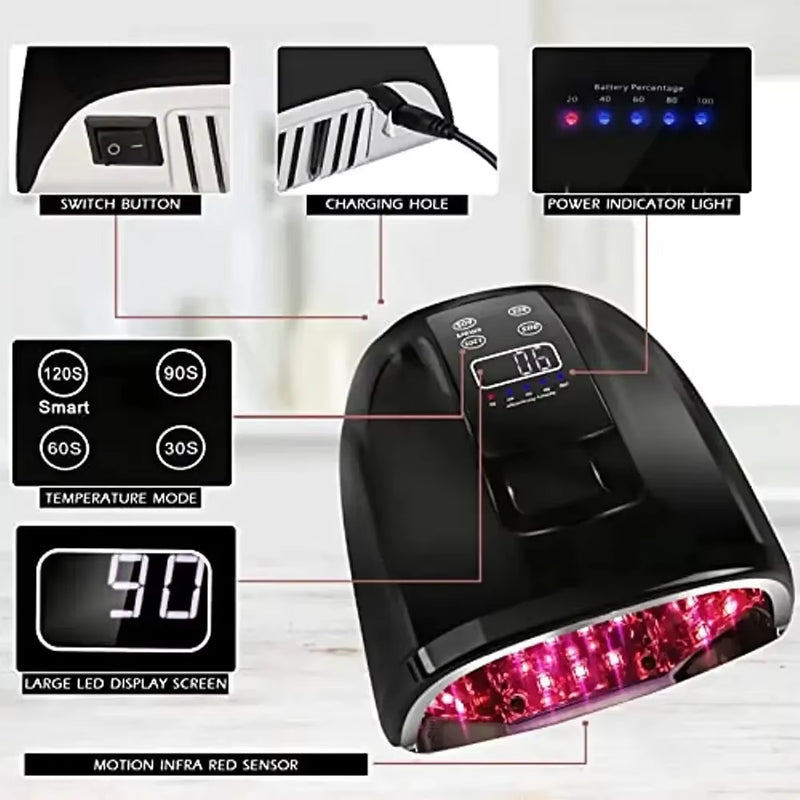 Lámpara LED UV Inalámbrica 90W 